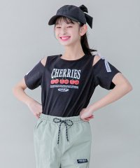 JENNI belle/【WEB限定】肩あきロゴテープTシャツ/505995834