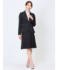m.f.editorial/エムエフエディトリアル m.f.editorial ストレッチウォッシャブル 1ボタンジャケット＋フレアースカート 組織紺 レディース セットアップ スーツ ジ/505996196