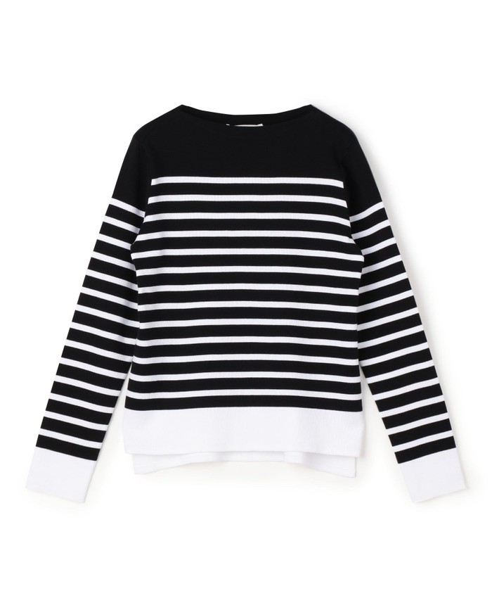 GALERIE VIE】ストライプ ボートネック ニット 長袖