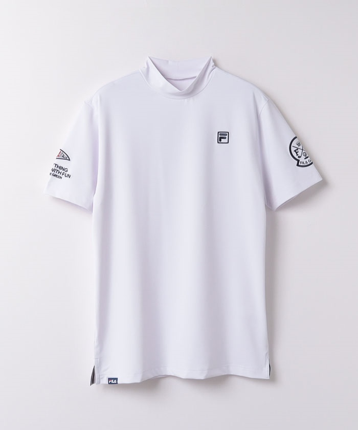 大きいサイズ メンズ FILA GOLF-タイポプリントモックネック長袖