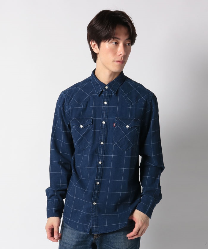 セール 40%OFF】BARSTOW ウエスタンシャツ ダークインディゴ