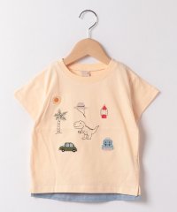 petit main/キャンプ恐竜刺繍Tシャツ/505989716