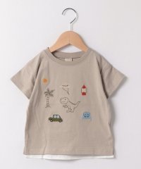 petit main/キャンプ恐竜刺繍Tシャツ/505989716