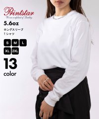 Printstar/プリントスター Printstar 5.6オンス ヘビーウェイト Tシャツ 袖リブ 長袖 カットソー コットン100% 無地 00110/505995680