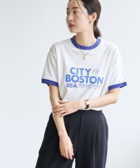 coen/ロゴプリントリンガーTシャツ/505997081