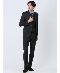 m.f.editorial/エムエフエディトリアル m.f.editorial ストレッチウォッシャブル スリムフィット 2ボタン3ピーススーツ ソラーロ黒 メンズ セットアップ ジャケッ/505997820