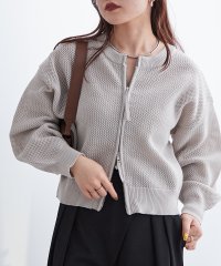 NICE CLAUP OUTLET/WZIPメッシュカーディガン ニット ダブルジップ トップス/505998289