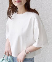 SHIPS WOMEN/* 〈手洗い可能〉ラインストーン ワイド TEE/505998659