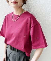 SHIPS WOMEN/《予約》* 〈手洗い可能〉ラインストーン ワイド TEE ◆/505998659