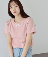 BLUEEAST/プチリボン付きTシャツ/505998929