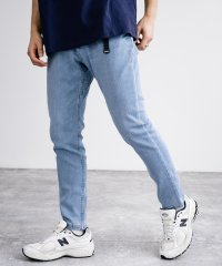 Rocky Monroe/ロッキーモンロー Rocky Monroe クライミングパンツ デニム メンズ レディース スリム テーパード イージーウエスト ガゼット ウェビングベルト カ/505999044