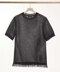 5351POURLESHOMMES/フリンジ ニットTシャツ/506000604