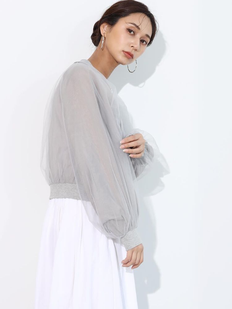 定価22,000円】チュールブルゾンスコットクラブ オフホワイトM