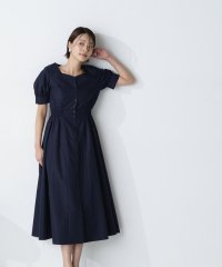 NATURAL BEAUTY BASIC/ハートネックシャツワンピース/506000972