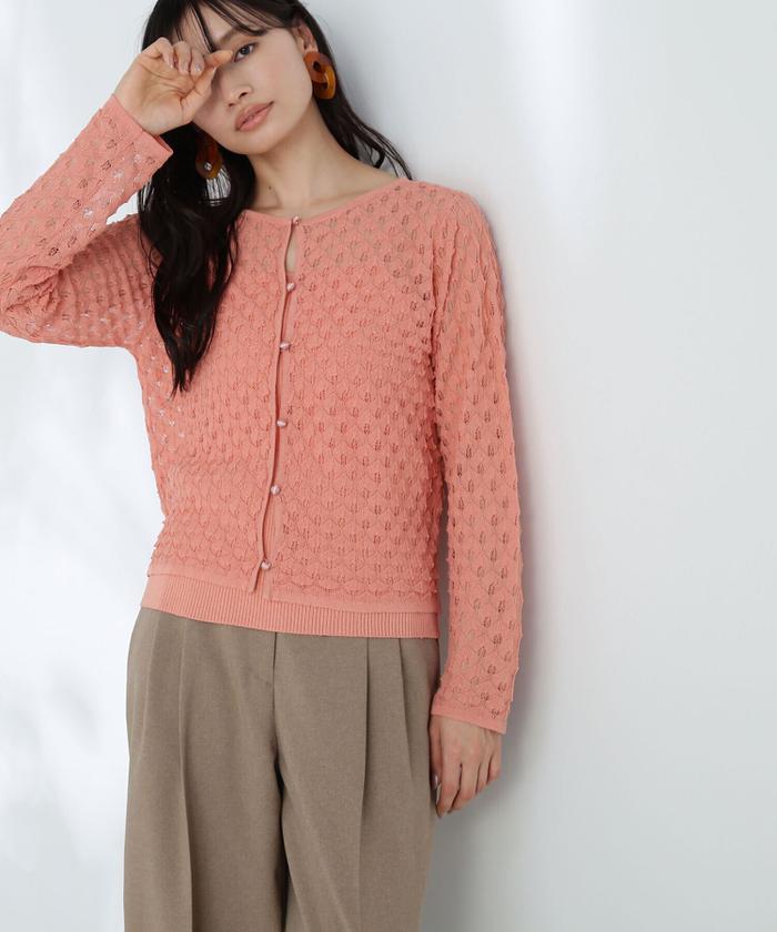 食品・日用品 半額ストア セール 50%OFF】透かし編みニットアンサンブル(506000986 服&ファッション小物