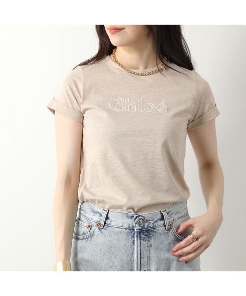新品未使用　Chloé ベージュ ロゴ Tシャツ 半袖 セール 46%OFF】クロエ Chloe Chloe Kids Tシャツ C20112 半袖