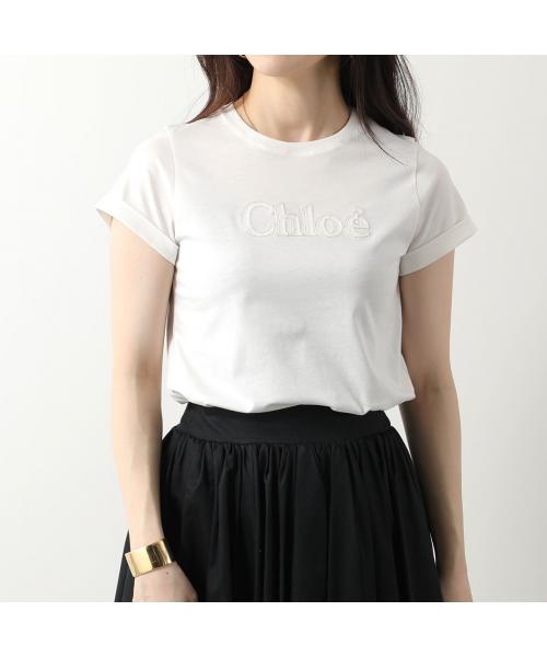 Chloe◆Tシャツ/XS/コットン/WHT/プリント/CHC21UJH14182101 Chloe クロエ Tシャツ XS （Chloé コットンジャージー製