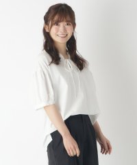  LAURA ASHLEY/フロントリボンブラウス/506001777