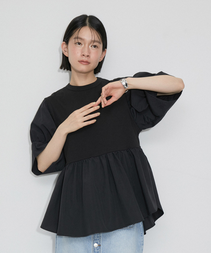 【限定販売】 アダムエロペ バランスカフスプルオーバー トップス