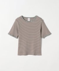 SHIPS any WOMEN/Healthknit:〈洗濯機可能〉ボーダー リブ ショートスリーブ TEE/506003071