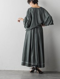 MAYSON GREY/シャンブレー×シアーボックスタックスカート≪セットアップ対応≫/505971215