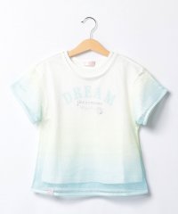 mezzo piano/グラデーションメッシュ　レイヤードTシャツ/505999311