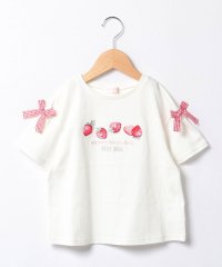 mezzo piano/イチゴアップリケ半袖Ｔシャツ/505999317