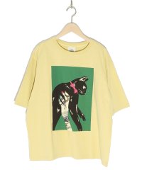 ScoLar/ホールドネコとおしゃれな手のプリントTシャツ/506002113