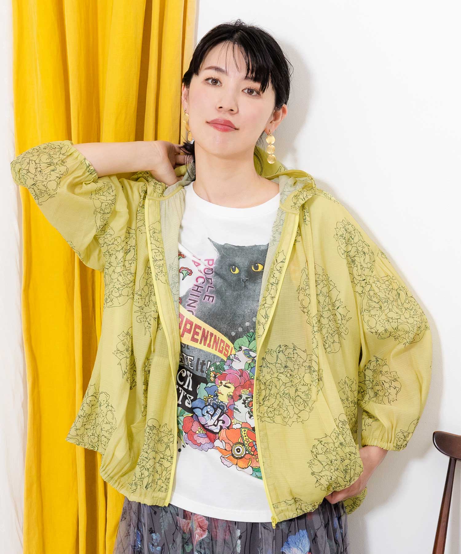 セール】スカラー ScoLar 花柄コラージュorネコドット 2柄展開