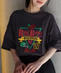 LOWYBYCORNERS/ROSEBOWLプリントTシャツ/506002343