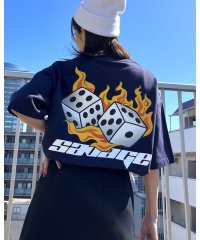 RAD CHAMP/ダイス両面プリント ビッグシルエットTシャツ/506002868