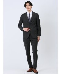 TAKA-Q/タカキュー TAKA－Q 軽量ストレッチ レギュラーフィット 2ボタン2ピーススーツ チェックグレー メンズ セットアップ ジャケット ビジネス カジュアル 通/506003233