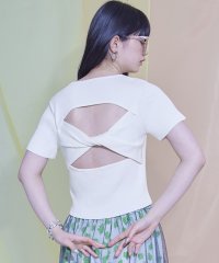 miette/バックツイストリブニットトップス/506003350