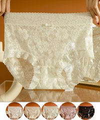 shoppinggo/ショッピングゴー shoppinggo レースショーツ 花柄 セクシー ショーツ単品 パンティ 薄型 総レース 透け感 下着 ランジェリー シースルー ふんどし/506003361