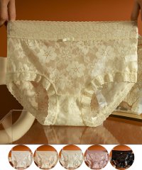 shoppinggo/ショッピングゴー shoppinggo レースショーツ 花柄 セクシー ショーツ単品 パンティ 薄型 総レース 透け感 下着 ランジェリー シースルー ふんどし/506003361