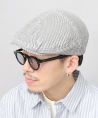 Besiquenti/BASIQUENTI ベーシックエンチ ハンチング帽 キャップ 帽子 ストライプ 深め ワイド/506003490