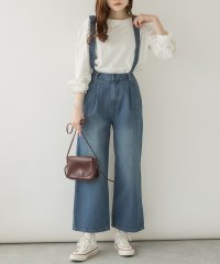 atONE/アットワン atONE 取り外せるサスペンダーデニムワイドパンツ/506004297