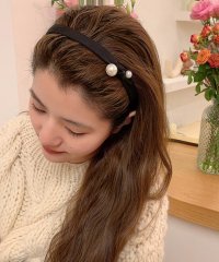 shoppinggo/カチューシャ パール 大人 ヘアバンド ヘッドアクセサリー シック 太め ヘアアクセ 結婚式 二次会 ウェディング ストーン/506004549