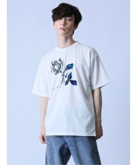 semanticdesign/ローズプリント クルーネック半袖Tシャツ/506004651