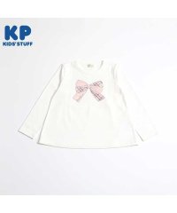 KP/KP(ケーピー)【日本製】リボンアップリケの長袖Tシャツ(100～130)/505921083