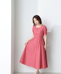 NATURAL BEAUTY BASIC/ハートネックシャツワンピース/506000972