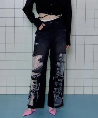 RoyalFlash/MAISON SPECIAL/メゾンスペシャル/Tulle Distressed Denim/506005217