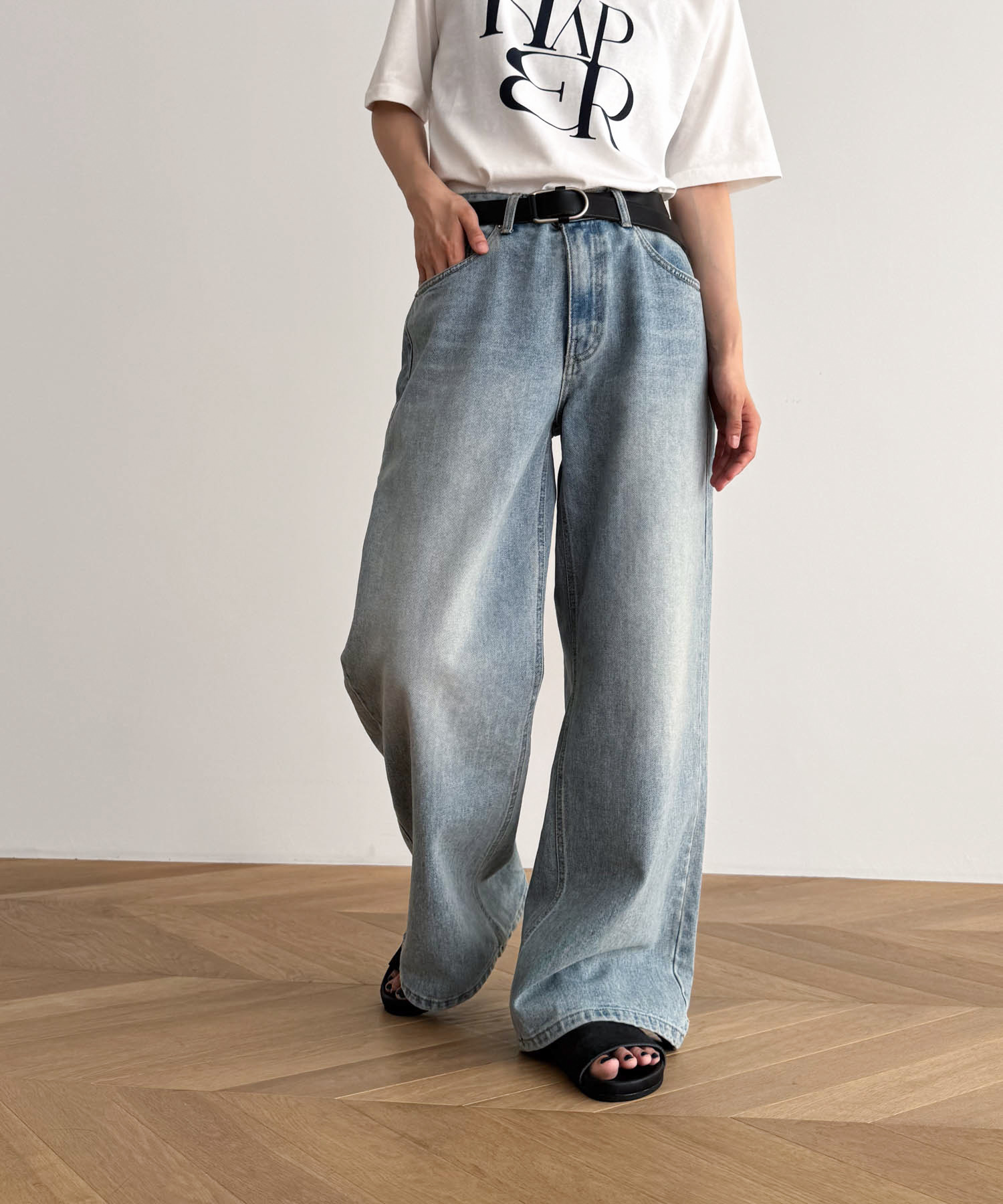 キャナルジーンCANAL JEAN El mar(エルマール)バギーデニムパンツ キャナルジーン CANAL JEAN El mar(エルマール)バギーデニム