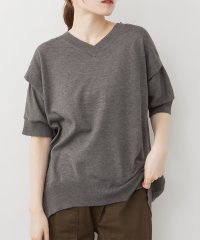 atONE/アットワン atONE 袖脇オープンVネック5分袖ニット/506006229