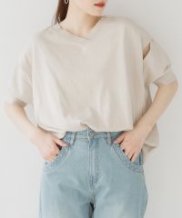 atONE/アットワン atONE 袖脇オープンVネック5分袖ニット/506006229