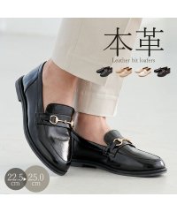 ZOCCU/ゾック ZOCCU ビットローファー レディース 40 代 痛く ない 20 30 40 50 代 本革 レザー 歩きやすい 1.7cmヒール 柔らか ブラック/506006908