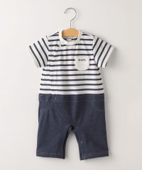 SHIPS KIDS/SHIPS KIDS:70～80cm / オーガニック コットン ボーダー ロンパース/506007040