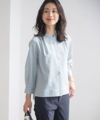 J.PRESS LADIES（LARGE SIZE）/【WEB限定カラーあり】ストライプジャカード バンドカラー カットソー/505928401