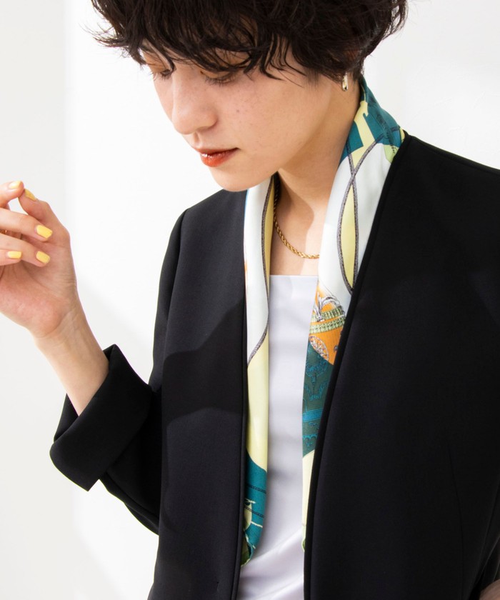 セール 30%OFF】【manipuri/マニプリ】シルクプリントスカーフ65