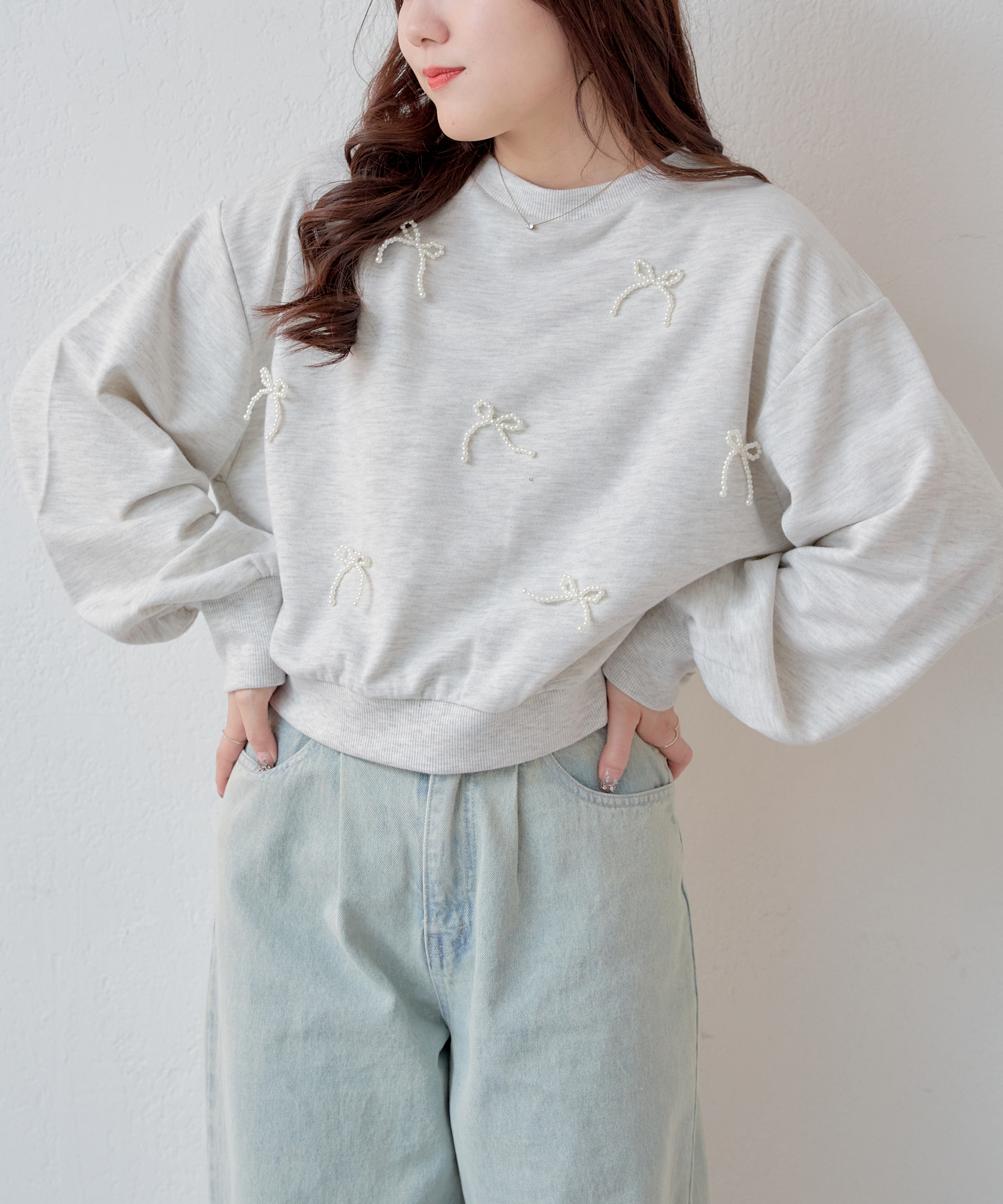 quaranciel:〈洗濯機可能〉ポンチ ドロスト ルーズ プルオーバー